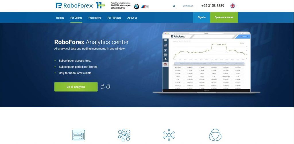 roboforex analytics center page